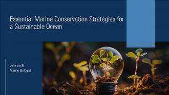 Essential Marine Conservation Strategies For A Sustainable Ocean PPT PowerPoint ST AI