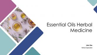 Essential Oils Herbal Medicine PPT Template AT