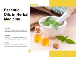 Essential oils in herbal medicine