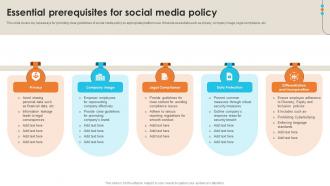 Essential Prerequisites For Social Media Policy