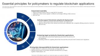 Essential Principles For Policymakers To Regulate In Depth Guide To Blockchain BCT SS V