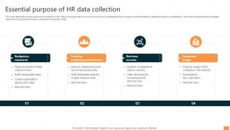Essential Purpose Of Hr Data Collection