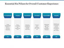 Essential six pillars for overall customer experience ppt professional summary