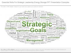 Essential skills for strategic leadership energy storage ppt presentation examples