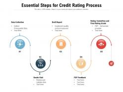 Essential steps for credit rating process