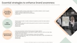 Essential Strategies To Enhance Brand Awareness Effective Brand Management