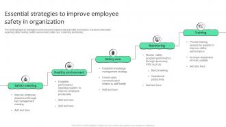Essential Strategies To Improve Employee Safety In Organization