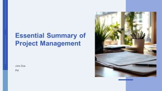 Essential Summary Of Project Management PPT PowerPoint AT