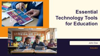 Essential Technology Tools For Education PPT Example AT