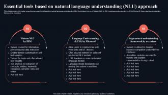 Essential Tools Based On Natural Language Gettings Started With Natural Language AI SS V