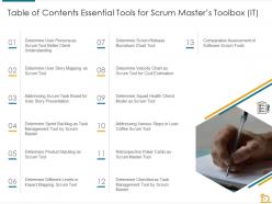 Essential tools for scrum masters toolbox it powerpoint presentation slides