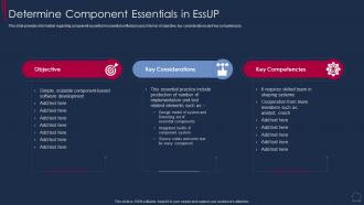 Essential Unified Process Agile Determine Component Essentials In Essup
