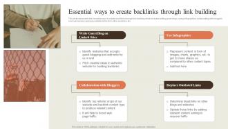 Essential Ways To Create Backlinks Through Link Creating Content Marketing Strategy