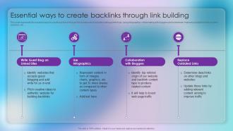 Essential Ways To Create Backlinks Through Strategic Approach Of Content Marketing