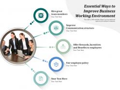 Essential ways to improve business working environment