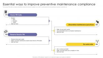 Essential Ways To Improve Preventive Maintenance Compliance