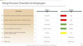 Essential Ways To Improve Recruitment And Selection Procedure Hiring Process Checklist For Employers