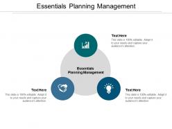Essentials planning management ppt powerpoint presentation model outline cpb