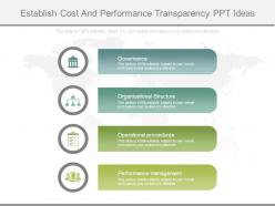 Establish cost and performance transparency ppt ideas
