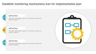 Establish Monitoring Mechanisms Icon For Implementation Plan