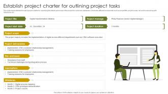 Establish Project Charter For Implementing Project Governance Framework For Quality PM SS