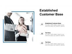 Established customer base ppt powerpoint presentation layouts infographic template cpb