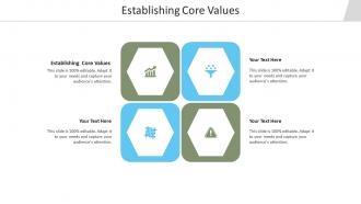 Establishing core values ppt powerpoint presentation infographics outline cpb
