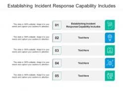 Establishing incident response capability includes ppt powerpoint presentation ideas show cpb