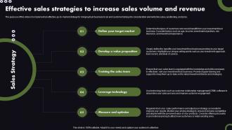 Estate Planning Business Plan Effective Sales Strategies To Increase Sales Volume BP SS