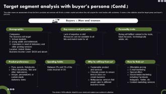 Estate Planning Business Plan Target Segment Analysis With Buyers Persona BP SS Designed Compatible