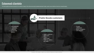 Esteemed Clientele Public Goods Investor Funding Elevator Pitch Deck
