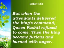 Esther 1 12 the king became furious powerpoint church sermon