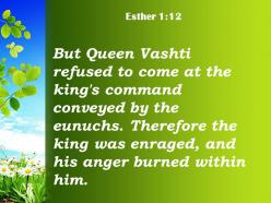 Esther 1 12 the king became furious powerpoint church sermon