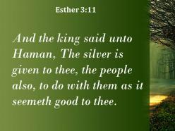 Esther 3 11 keep the money the king powerpoint church sermon