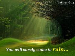 Esther 6 13 you will surely come to ruin powerpoint church sermon