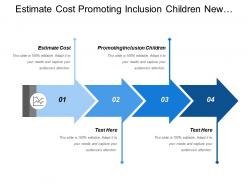 Estimate cost promoting inclusion children new work city