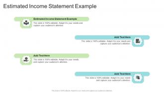 Estimated Income Statement Example In Powerpoint And Google Slides Cpb