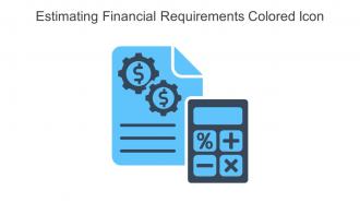 Estimating Financial Requirements Colored Icon In Powerpoint Pptx Png And Editable Eps Format