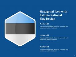 Estonia Flag Fingerprint Marker Hexagonal Historical Monument Individual