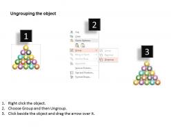 Et fifteen balls in triangle shape for data representation powerpoint template