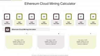 Ethereum Cloud Mining Calculator In Powerpoint And Google Slides Cpb