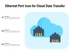 Ethernet port icon for cloud data transfer