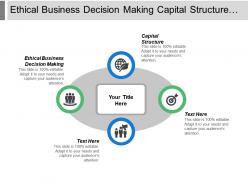 Ethical business decision making capital structure new product screening cpb