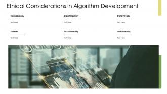 Ethical Considerations In Algorithm Development Metaheuristic Algorithms PPT Slides ST AI SS