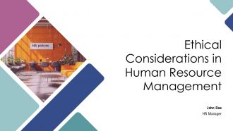 Ethical Considerations In Human Resource Management PPT Designs AT