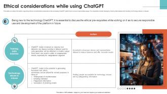 Ethical Considerations While Using How ChatGPT Is Disrupting Businesses PPT Slide ChatGPT SS V
