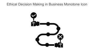 Ethical Decision Making In Business Monotone Icon In Powerpoint Pptx Png And Editable Eps Format