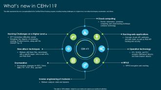 Ethical Hacking And Network Security Whats New In Cehv11