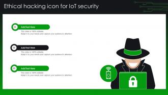 Ethical Hacking Icon For Iot Security