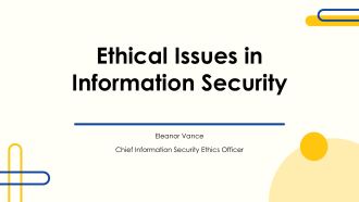 Ethical Issues In Information Security PPT Graphics VA